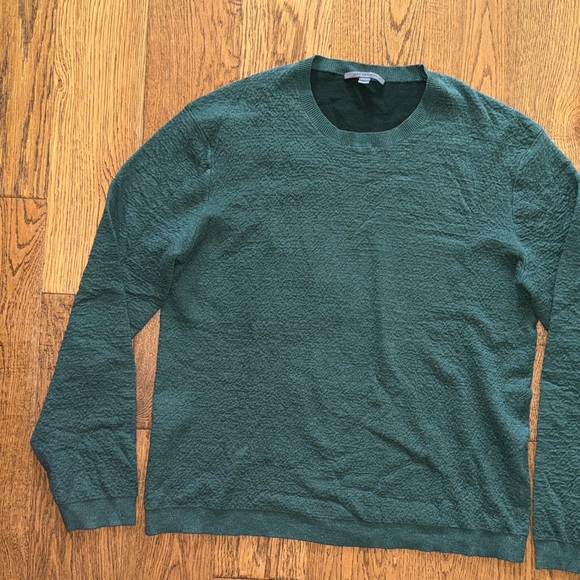 John Varvatos Collection Green Linen Crew Neck Sweater - Picture 11 of 14